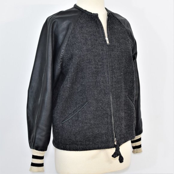 Isabel Marant Etoile Cypress Varsity Jacket Wool Leather Bomber Coat 36 M 6 - Picture 2 of 15